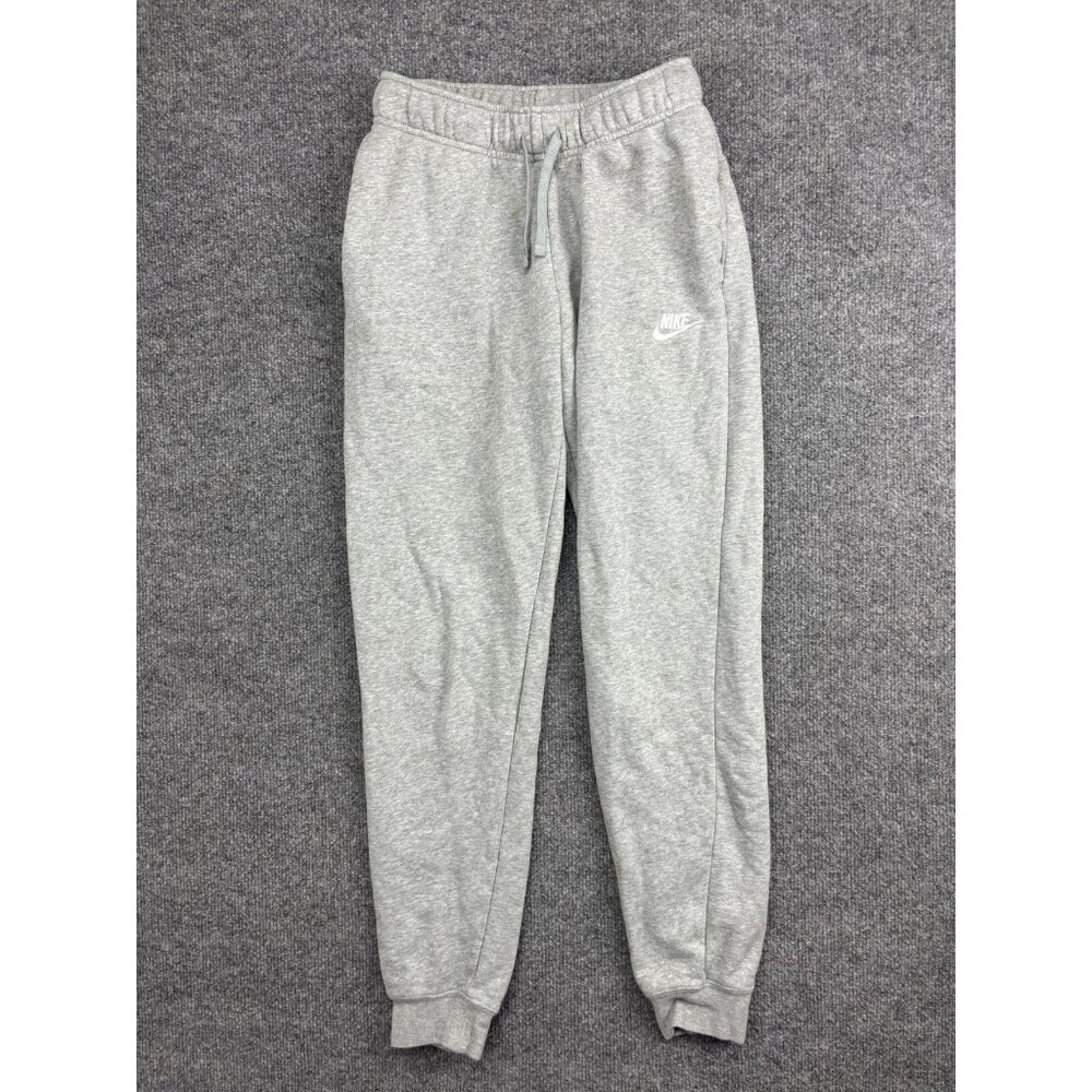 Nike Sweatpants Womens XS‎ Gray French Terry Joggers Drawstring Pockets Swoosh